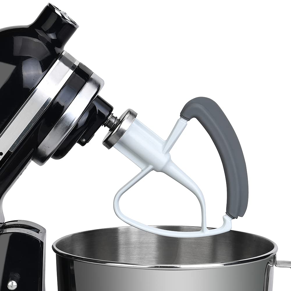 Flex Edge Beater for KitchenAid 4.5-5 QT Tilt-Head Stand Mixer Attachments, Mixer Paddle with Flexible Silicone Edges Bowl Scraper