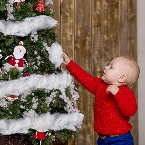 Artificial Christmas Snow Decor - Fluffy White Faux Snow Stuffing (240g)