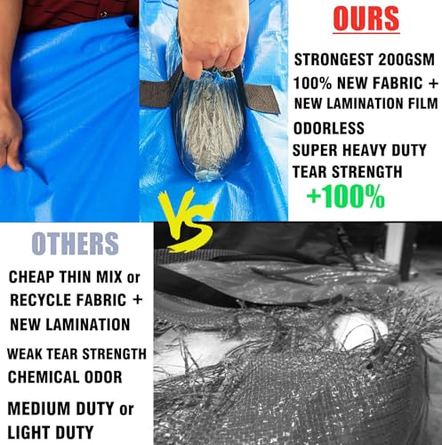 Heavy Duty King Mattress Bag for Moving & Storage - Reusable Tarp Cover
