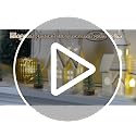 White Ceramic Light-Up Christmas Village Houses Set with Mini Trees