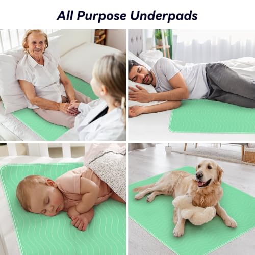 FYGRIP Washable Incontinence Bed Pads 36x36 Extra Heavy Absorbency 4 Pack