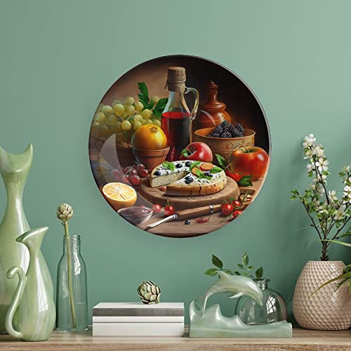 6-Inch Decorative Ceramic Plate with Display Stand for Wall or Table