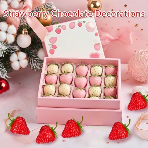 20 Pieces Artificial Strawberries - Realistic Mini Fruit Decor