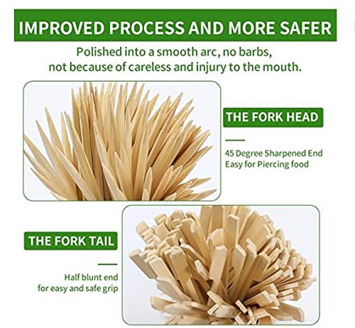 4.7 Inch Bamboo Skewers - 300 Pack Food & Cocktail Picks for Grilling & Appetizers
