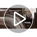 Faux Suede Queen Comforter Set with Bed Skirt - 7pc Rustic Bedding