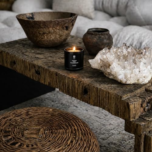Jasmine, Oud & Sandalwood Scented Soy Blend Glass Jar Candle - 9 oz