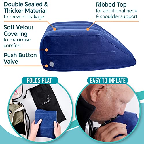 Inflatable Leg Elevation Pillow for Swelling Relief - Adjustable Wedge