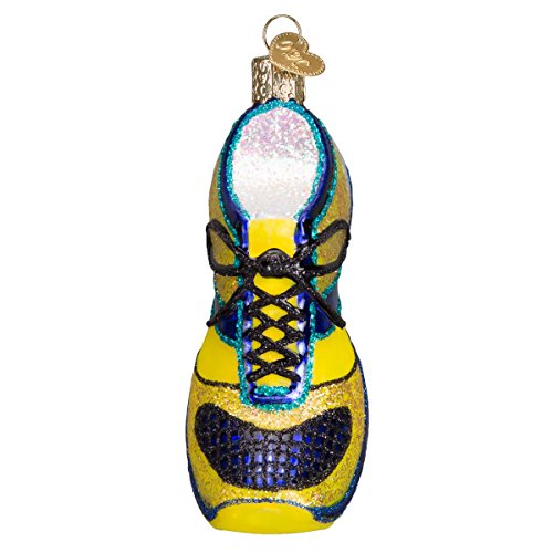 Running Shoe Glass Ornament - Handcrafted Holiday Tree Decoration