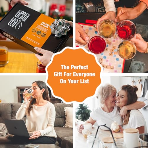 Tiesta Tea - Herbal Tea Gift Box, Loose Leaf, Medium to Non-Caffeinated Variety Pack, Make Hot & Iced, 3 Pouches of Assorted Blends with Herbal, White & Fruit Bags