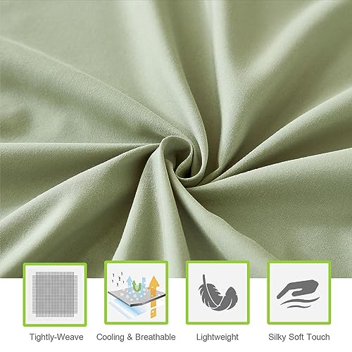 ILAVANDE 6-Piece Queen Sheet Set - Soft Microfiber Deep Pocket, Sage Green