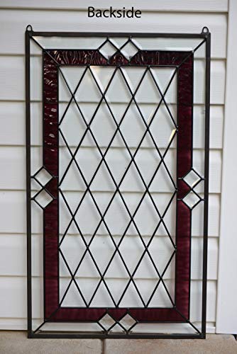 20x34 Handcrafted Stained Glass Window Panel with Beveled Glass & Copper Frame