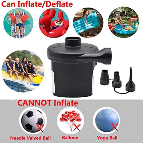 Electric Air Pump for Inflatables - 130W Quick AC Inflate Deflate Mattress Pump
