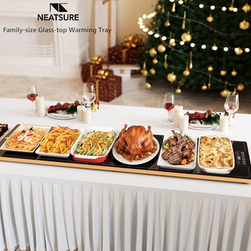 Neatsure 47x14 Inch Food Warming Tray with 9 Temperature Levels for Catering & Parties
