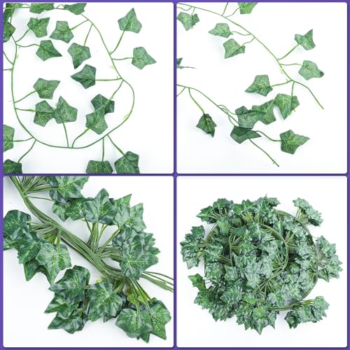 18-Pack Artificial Ivy Vines, 126ft Hanging Greenery Garland for Decor