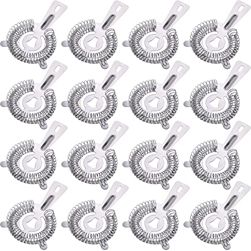 16 Pcs Stainless Steel Bar Bartender Cocktail Strainers - Perthlin