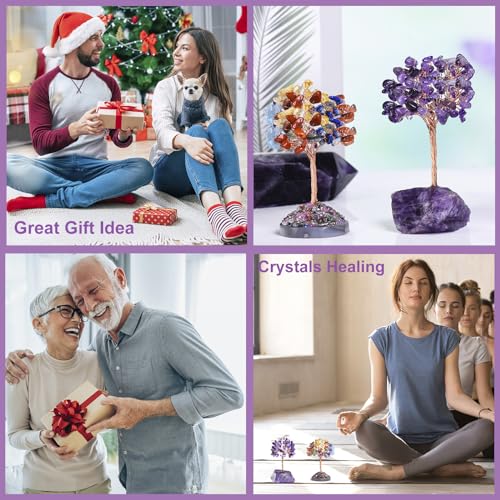 Amethyst Crystal Tree of Life - Natural Healing Gemstone Decor