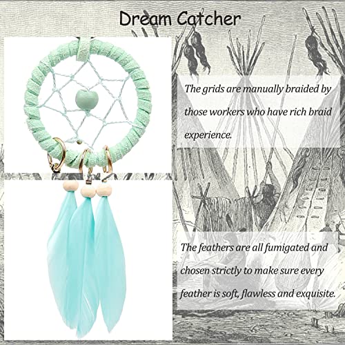 Mini Dream Catcher Set - 7 Pcs Hanging Charms for Car Interior or Wall Decor