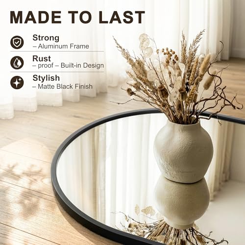 Arched Full Length Floor Mirror 70" x 24" Shatterproof Standing Mirror