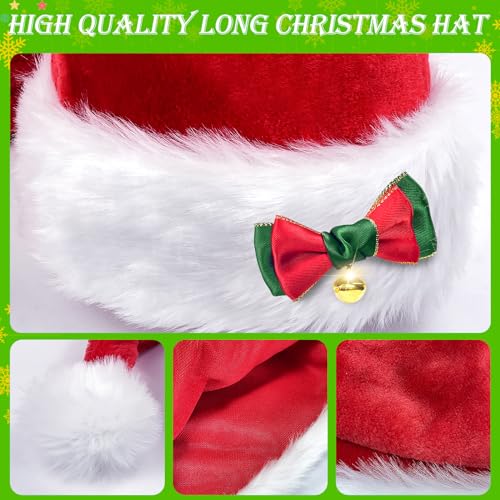 Kids Red Velvet Santa Hat - Christmas & Holiday Party Accessory