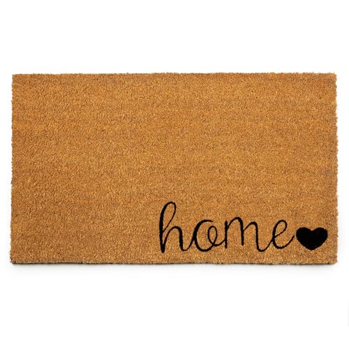 Natural Coco Coir Door Mat 17.5x30 - Heavy-Duty Non-Slip Welcome Mat