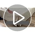 Queen Size Pleated Bed Skirt - 18 Inch Drop Microfiber Dust Ruffle (White)