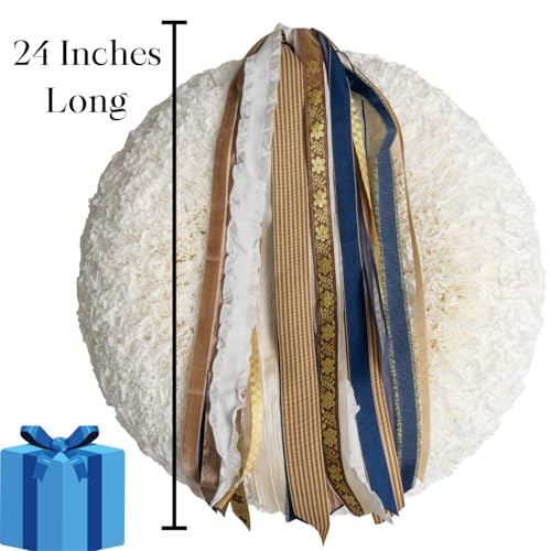 24-Inch Clip-On Wreath Ribbon Set (13-Piece) - Outdoor Wreath Decor Bows