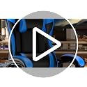 Ergonomic Gaming Chair with Footrest, Lumbar Support, and Reclining Back