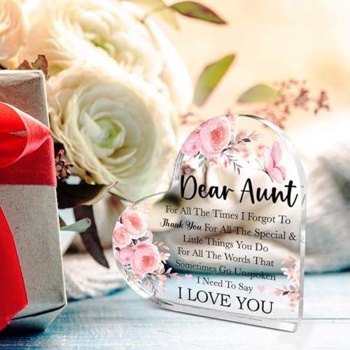 Need To Say I Love You Aunt Acrylic Plaque - 4.5x4.5 inches (Variation 11)