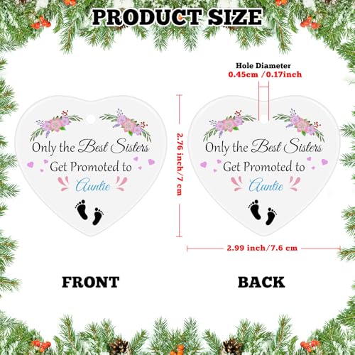 Pregnancy Announcement Christmas Ornament for Aunt - New Auntie Gift