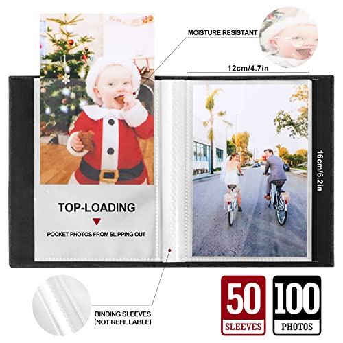 4x6 Linen Photo Album 2-Pack, 200 Pockets Total, Vertical Picture Storage