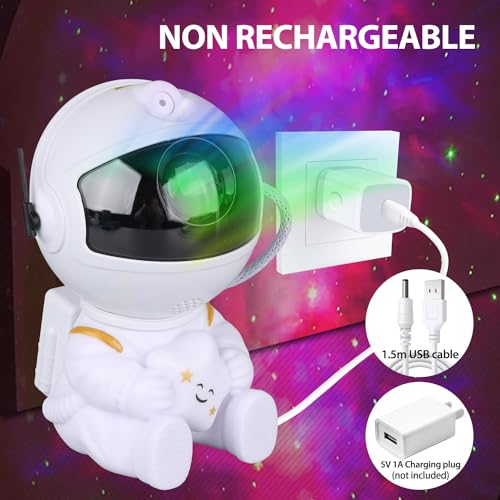 Astronaut Galaxy Star Projector with Remote, 8 Nebula Modes & 360 Rotation