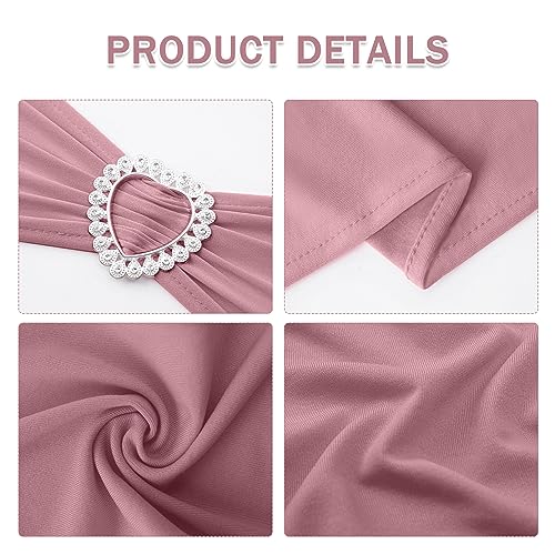 Pack of 30 Stretch Chair Sashes with Buckle - Dusty Pink