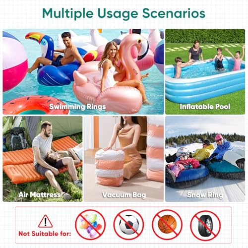 Electric Air Pump for Inflatables - High-Power Quick-Fill Inflator Deflator