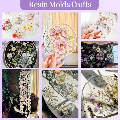 85 Pcs Natural Dried Pressed Flowers Set with Tweezer for Resin Crafts & DIY