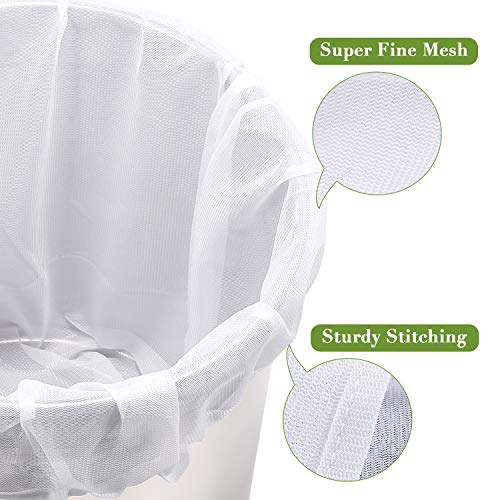 Reusable Brew Bags 3-Pack 26"x22" Fine Mesh Strainer for Beer and Wine