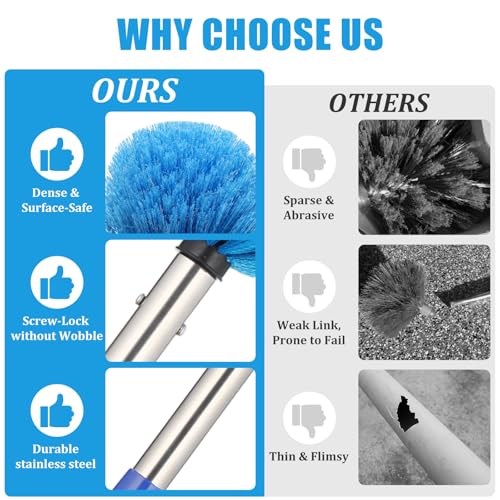 Cobweb Duster with 6 FT Extension Pole - Spider Web Cleaning Brush