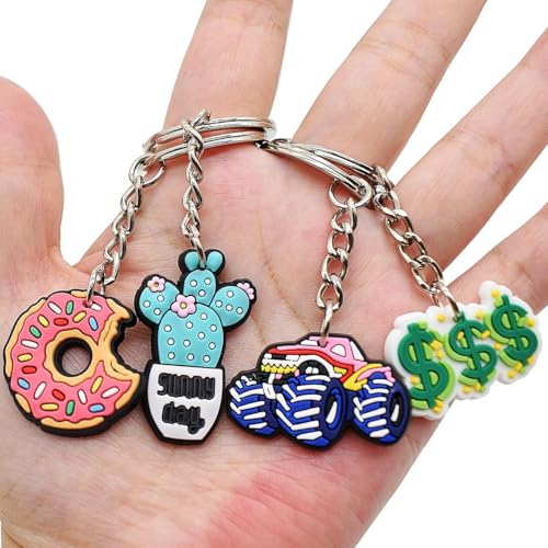 Bulk Keychain Assortment - 100/200 Piece Random Variety Pack for Party Favors