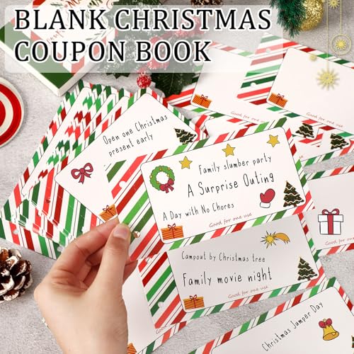 ADULT XMAS COUPON Christmas Blank Coupon Book for Him Her – 30 Personalized Vouchers