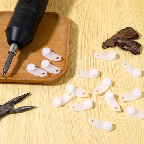 50 Pcs Plastic Curtain Track Hooks - White Roller Gliders for Rails
