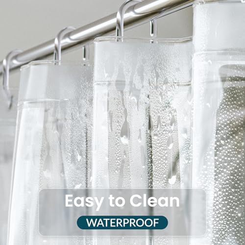 Titanker Clear Shower Curtain Liner 72x72 Waterproof PEVA with Magnets