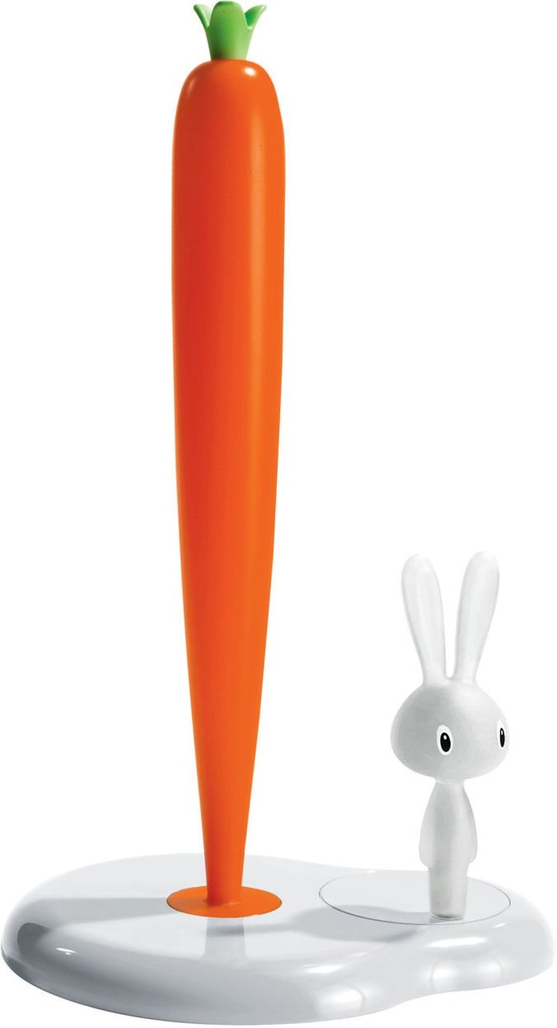 Alessi ASG42/H W "Bunny & Carrot" Kitchen Roll Hold, White