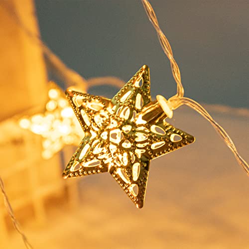Vigdur Star String Lights 10FT Battery Operated Christmas Fairy Lights - Star Lights