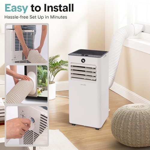 8000 BTU Portable Air Conditioner Small AC Unit with Dehumidifier