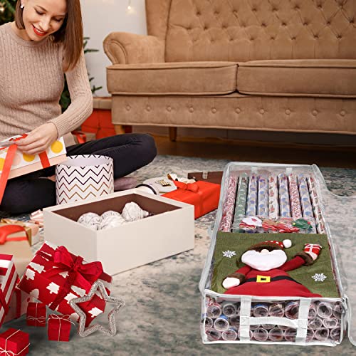Wrapping Paper Storage Container Under Bed Gift Wrap Organizer 2 Pack