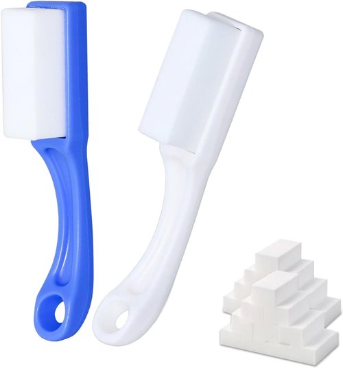 Magic Sponge | High Density Melamine Foam Eraser Set - 33 Refill Sponges & 2 Scrub Brushes for Kitchen & Bathroom Cleaning