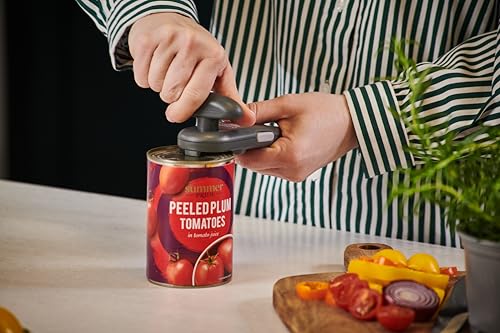 Culinare MagiCan Auto Tin Opener, Grey, Plastic/Stainless Steel, One Hand Operated Manual Can Opener with Clamp