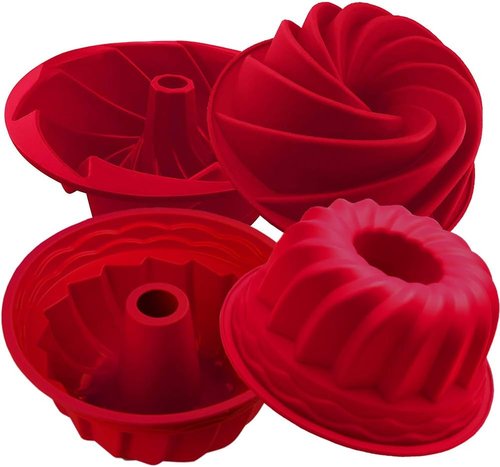 IELEK Silicone Nonstick Cake Molds - Versatile Jello & Gelatin Baking Tubes for Delicious Treats
