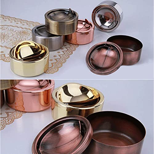 Stainless Steel Windproof Ashtray with Lid - Flip Top Outdoor Ash Tray