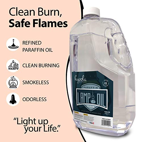 Clear Liquid Paraffin Lamp Oil - Smokeless Clean Burning Fuel, 1 Gallon (2 Pack)