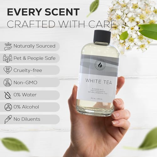 White Tea Luxury Diffuser Oil Refill (8.5 Fl Oz) - Hotel Scent Home Fragrance